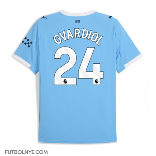 Camiseta Manchester City Josko Gvardiol #24 Primera Equipación 2025-26 manga corta